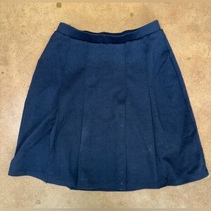 Lands' End NWOT girls Navy skirt size 12 Polyester Blend 17” Length